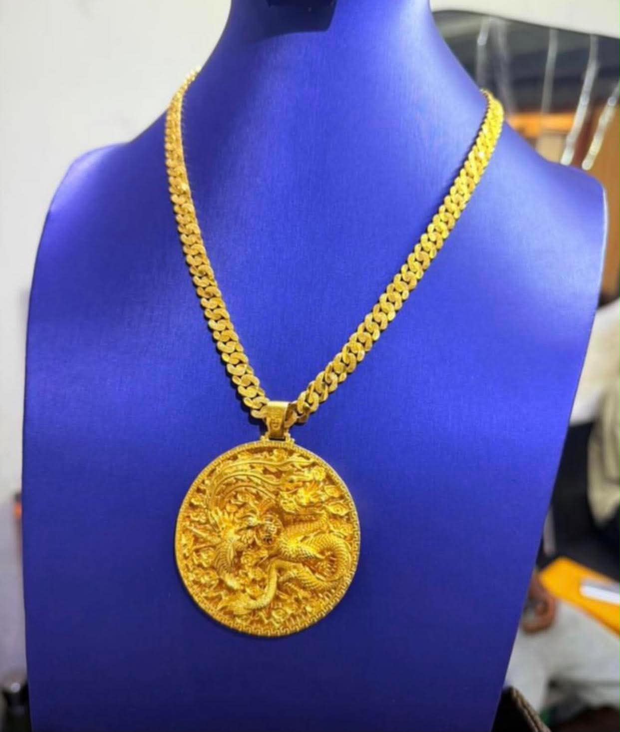 Custom gold pendant